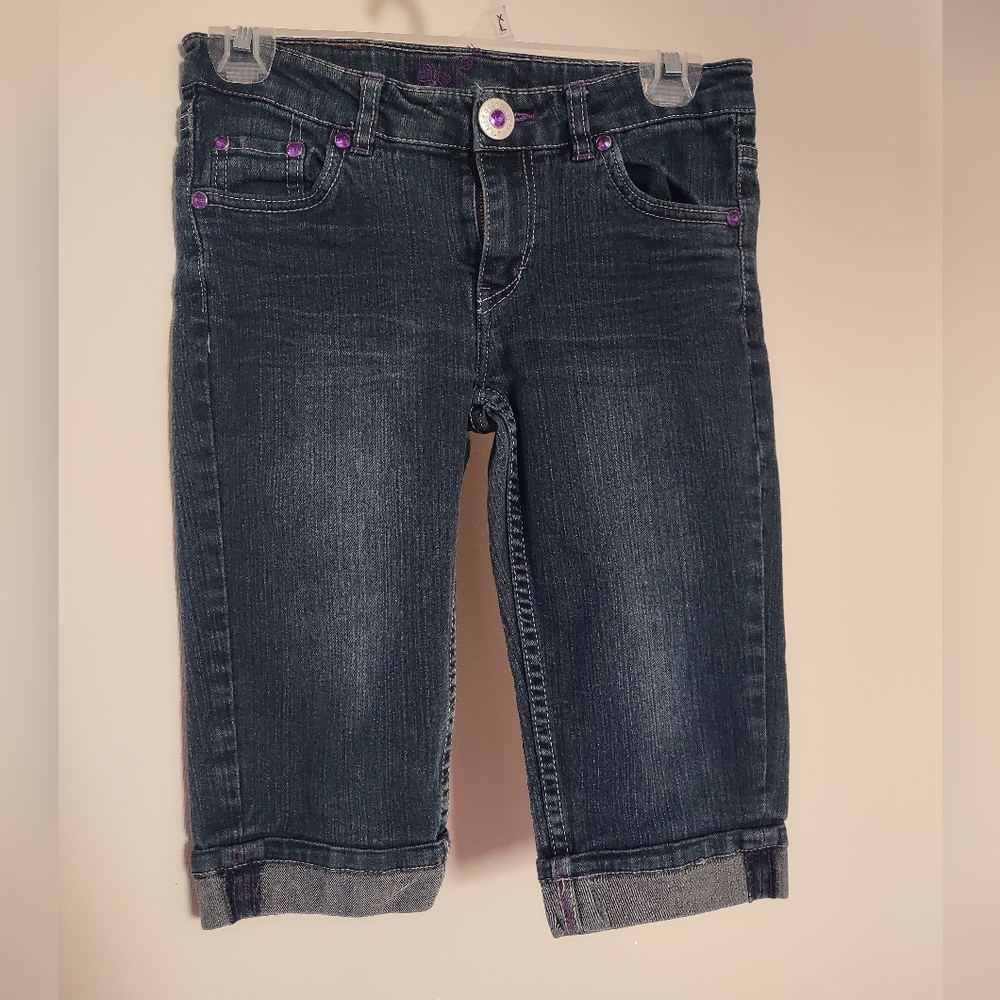 Levi's Kids Denim Shorts - Dark Blue with Purple Accents